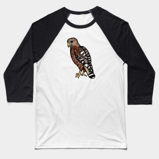 Red Shouldered Hawk Baseball T-Shirt